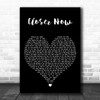 Keane Closer Now Black Heart Decorative Wall Art Gift Song Lyric Print