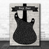 Keith Urban Cop Car Electric Guitar Music Script Decorative Wall Art Gift Song Lyric Print