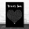 Khruangbin & Leon Bridges Texas Sun Black Heart Decorative Wall Art Gift Song Lyric Print