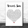 Khruangbin & Leon Bridges Texas Sun White Heart Decorative Wall Art Gift Song Lyric Print