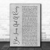 Kid Rock Blue Jeans And A Rosary Grey Rustic Script Decorative Gift Song Lyric Print