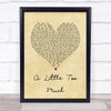 Shawn Mendes A Little Too Much Vintage Heart Song Lyric Music Wall Art Print