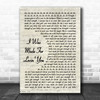 Kiss I Was Made For Lovin' You Vintage Script Decorative Gift Song Lyric Print