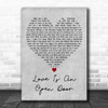 Kristen Bell & Santino Fontana Love Is An Open Door Grey Heart Wall Art Song Lyric Print
