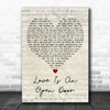 Kristen Bell & Santino Fontana Love Is An Open Door Script Heart Wall Art Gift Song Lyric Print