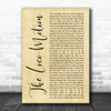 Kylie Minogue The Loco-Motion Rustic Script Decorative Wall Art Gift Song Lyric Print