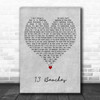 Lana Del Rey 13 Beaches Grey Heart Decorative Wall Art Gift Song Lyric Print