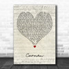 Lana Del Rey Carmen Script Heart Decorative Wall Art Gift Song Lyric Print