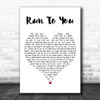 Lea Michele Run To You White Heart Decorative Wall Art Gift Song Lyric Print