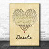 Stereophonics Dakota Vintage Heart Song Lyric Music Wall Art Print