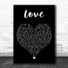 Lennon & Maisy Stella Love Black Heart Decorative Wall Art Gift Song Lyric Print