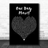 Les Miserables Cast One Day More! Black Heart Decorative Wall Art Gift Song Lyric Print