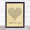 Stone Broken Wait For You Vintage Heart Song Lyric Music Wall Art Print