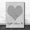 Lil Wayne Right Above It Grey Heart Decorative Wall Art Gift Song Lyric Print