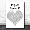 Lil Wayne Right Above It White Heart Decorative Wall Art Gift Song Lyric Print