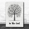 Linkin Park In The End Music Script Tree Decorative Wall Art Gift Song Lyric Print Linkin Park In The End Music Script Tree Decorative Wall Art Gift Song Lyric Print