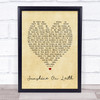 Sunshine On Leith The Proclaimers Vintage Heart Song Lyric Music Wall Art Print