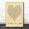 Sunshine On Leith The Proclaimers Vintage Heart Song Lyric Music Wall Art Print