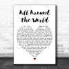 Lisa Stansfield All Around the World White Heart Decorative Wall Art Gift Song Lyric Print