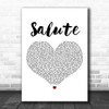 Little Mix Salute White Heart Decorative Wall Art Gift Song Lyric Print
