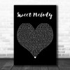 Little Mix Sweet Melody Black Heart Decorative Wall Art Gift Song Lyric Print