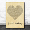 Little Mix Sweet Melody Vintage Heart Decorative Wall Art Gift Song Lyric Print