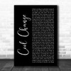 Little River Band Cool Change Black Script Decorative Wall Art Gift Song Lyric Print