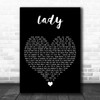 Little River Band Lady Black Heart Decorative Wall Art Gift Song Lyric Print