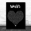 Louis Tomlinson Walls Black Heart Decorative Wall Art Gift Song Lyric Print