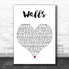 Louis Tomlinson Walls White Heart Decorative Wall Art Gift Song Lyric Print