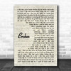 lovelytheband Broken Vintage Script Decorative Wall Art Gift Song Lyric Print