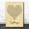 LP Tightrope Vintage Heart Decorative Wall Art Gift Song Lyric Print