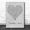 Lynyrd Skynyrd Tuesday's Gone Grey Heart Decorative Wall Art Gift Song Lyric Print