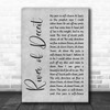 Mad Season River of Deceit Grey Rustic Script Decorative Wall Art Gift Song Lyric Print