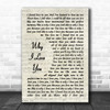 MAJOR Why I Love You Vintage Script Decorative Wall Art Gift Song Lyric Print