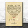 The Courteeners Last Of The Ladies Vintage Heart Song Lyric Music Wall Art Print
