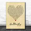 Mariah Carey Butterfly Vintage Heart Decorative Wall Art Gift Song Lyric Print