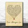 Mark Knopfler Our Shangri-La Vintage Heart Decorative Wall Art Gift Song Lyric Print