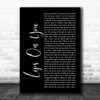 Maroon 5 Lips On You Black Script Decorative Wall Art Gift Song Lyric Print