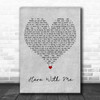 Marshmello Feat. CHVRCHES Here With Me Grey Heart Decorative Wall Art Gift Song Lyric Print