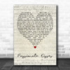 Mary Chapin Carpenter Passionate Kisses Script Heart Decorative Wall Art Gift Song Lyric Print