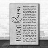 Matt Redman 10,000 Reasons Grey Rustic Script Decorative Wall Art Gift Song Lyric Print