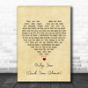 The Platters Only You (And You Alone) Vintage Heart Song Lyric Music Wall Art Print