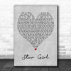 McFly Star Girl Grey Heart Decorative Wall Art Gift Song Lyric Print