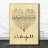 The Stone Roses Waterfall Vintage Heart Song Lyric Music Wall Art Print