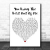 Michael Ball You Bring the Best Out of Me White Heart Decorative Gift Song Lyric Print
