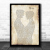 Michael Buble Home Gay Couple Two Men Dancing Decorative Wall Art Gift Song Lyric Print