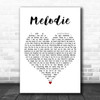 Michael Jackson Melodie White Heart Decorative Wall Art Gift Song Lyric Print