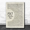 Michael Jackson P.Y.T. (Pretty Young Thing) Vintage Script Decorative Gift Song Lyric Print