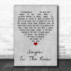 Mint Royale Singin in the Rain Grey Heart Decorative Wall Art Gift Song Lyric Print